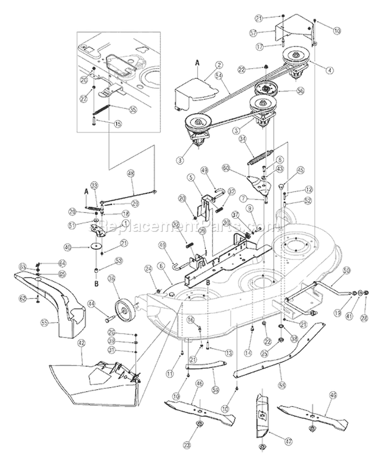 Page A Diagram and Parts List for 13BT604H755 2005 Yard Man Lawn Tractor